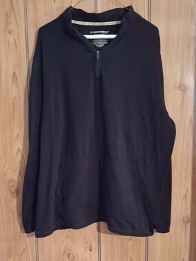 Women's Black Half-Zip Pullover Hoodie